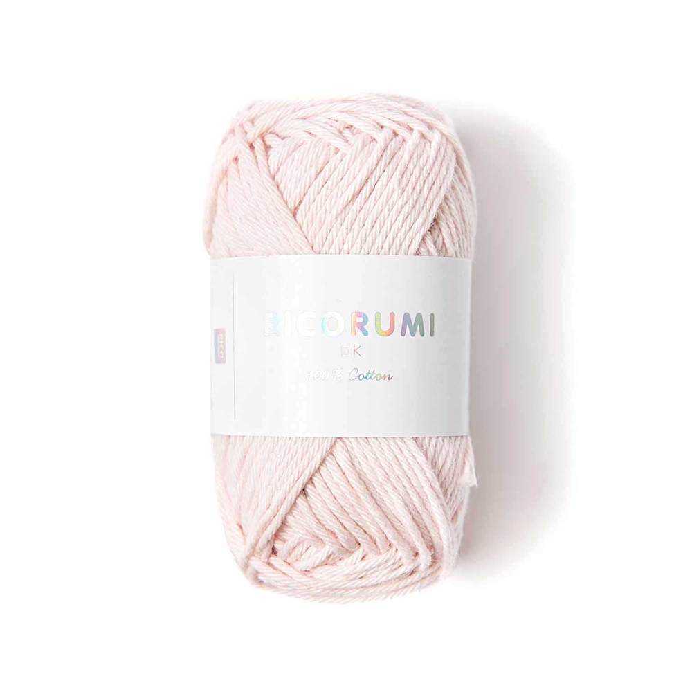 Pelote créative Ricorumi 100 % coton rose pastel - 57,5 m