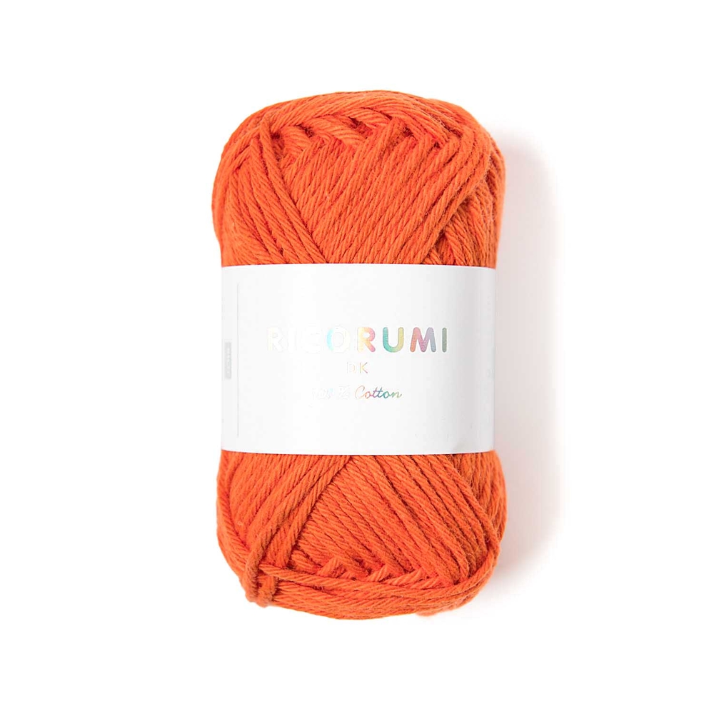 Pelote créative Ricorumi 100 % coton orange - 57,5 m