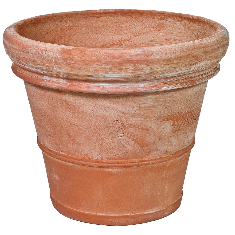 Pot Doppio lisse D. 30 x H. 25 cm terre cuite