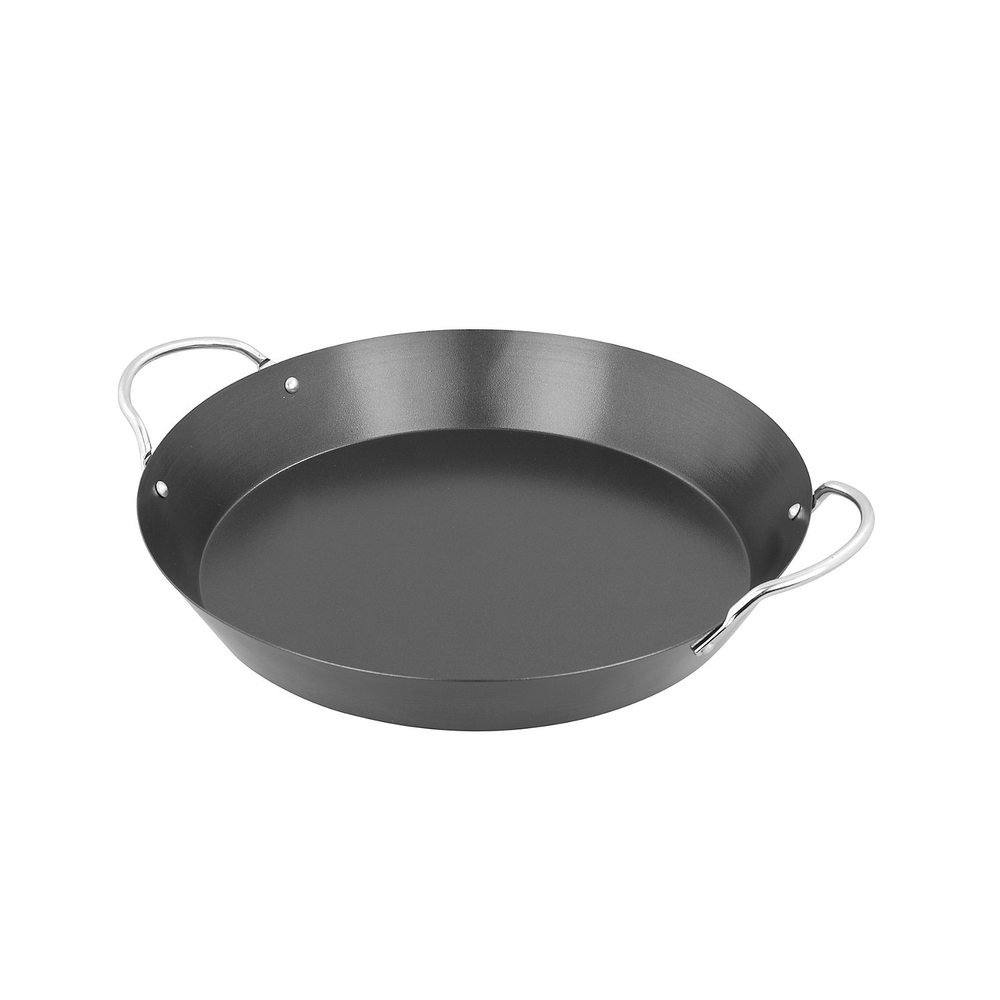 Plat à paella pour barbecue Culinary Modular en inox noir - D. 30 cm