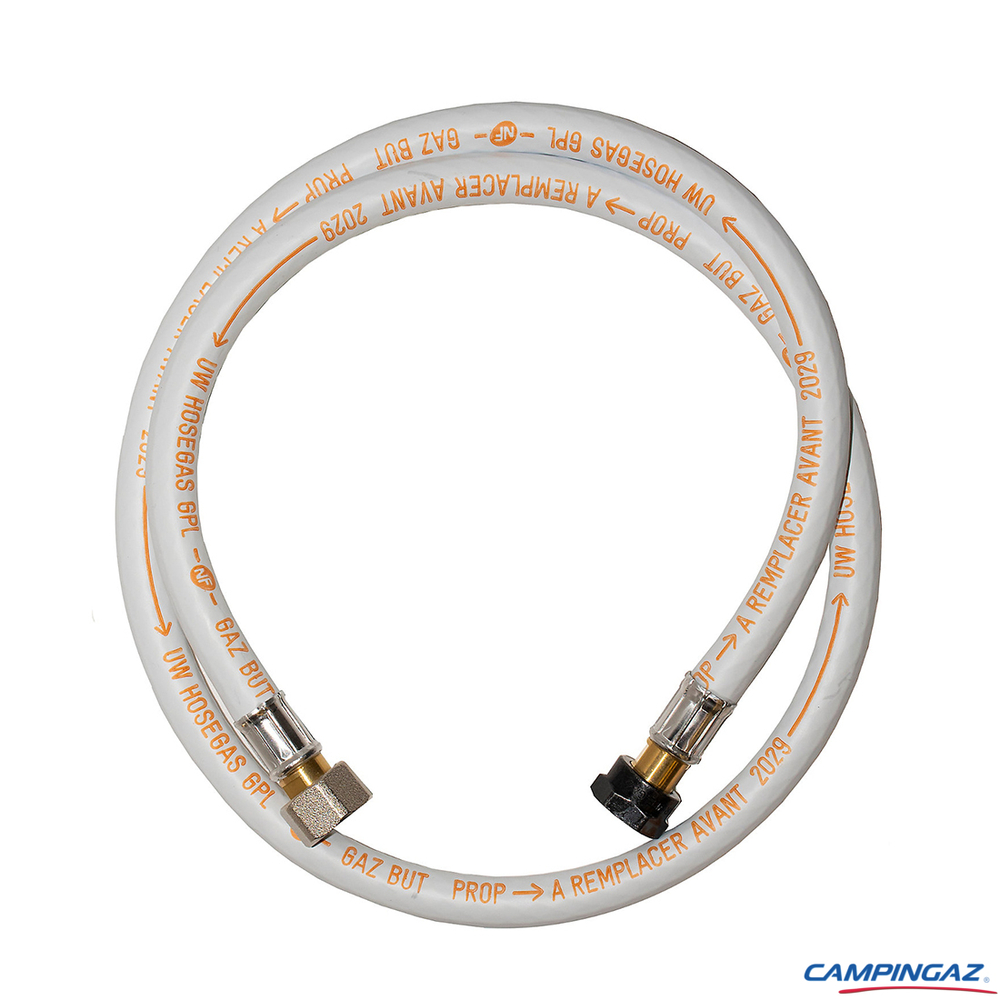 Tuyau de raccordement gaz en caoutchouc 28 mb avec embout fileté