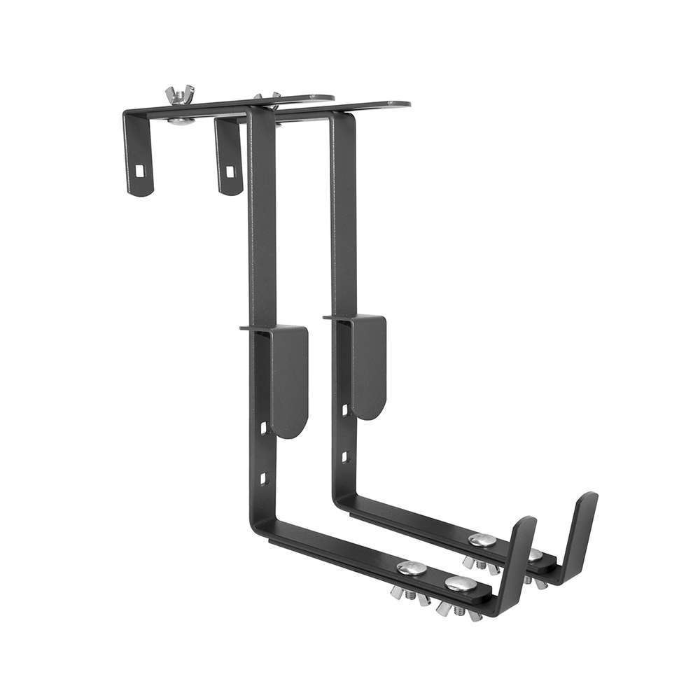 Lot de 2 supports tout reglable pour jardinière anthracite 16 à 26 cm