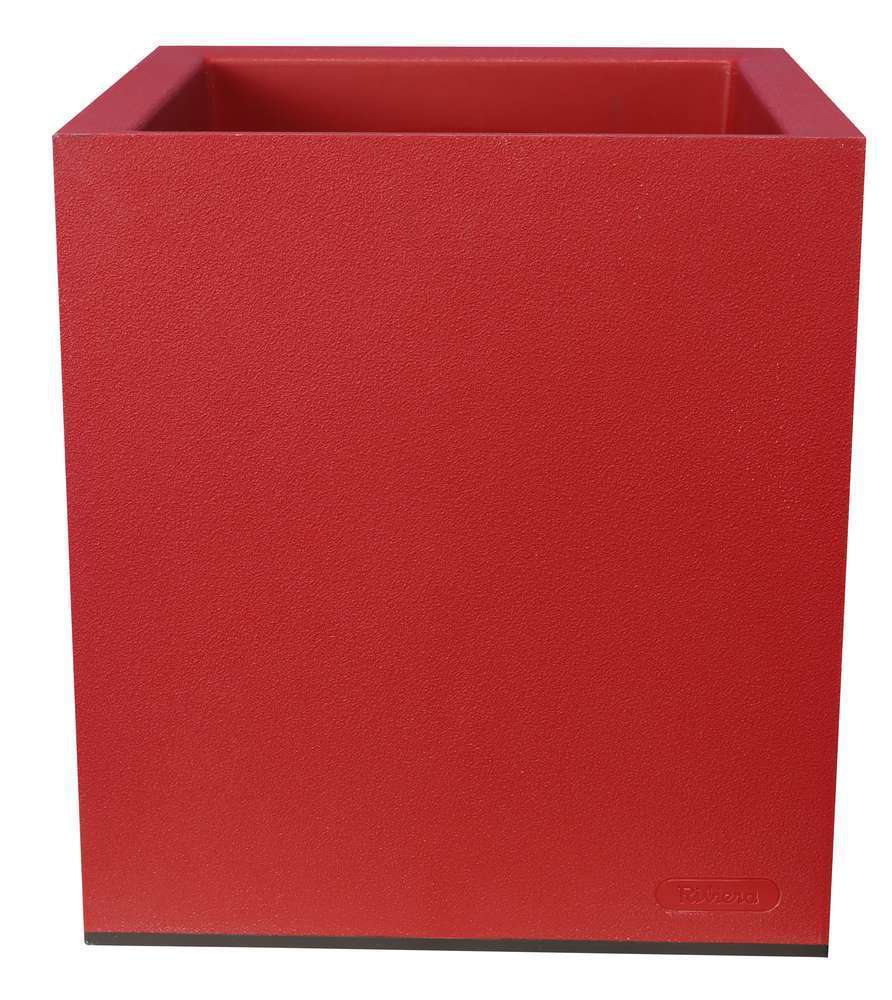Bac Granit carré en polypropylène 100% recyclable Rouge L. 40 x H. 45cm