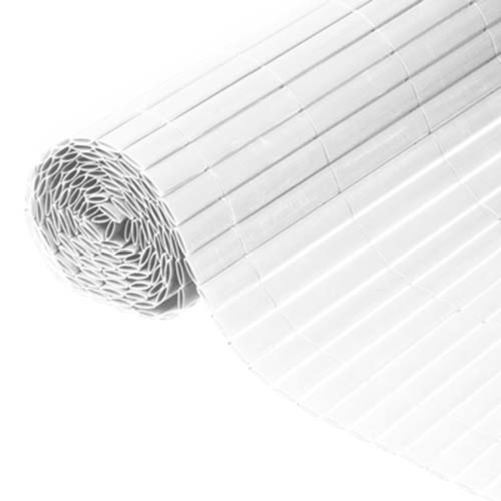 Canisse double face PVC - 1500 g/m², set de fixation, blanc - 1 x 3 m