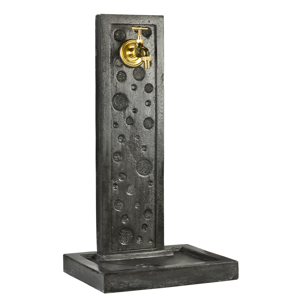 Fontaine Bubble, ton ardoise, H. 70 cm