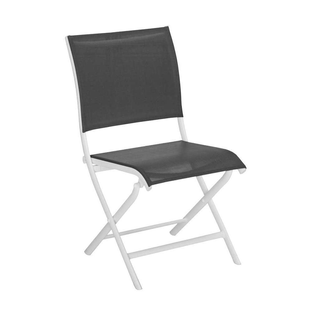 Chaises pliante jardin en aluminium elegance (lot de 2)