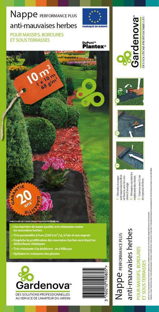 Nappe anti mauvaises herbes 1 x 10 m