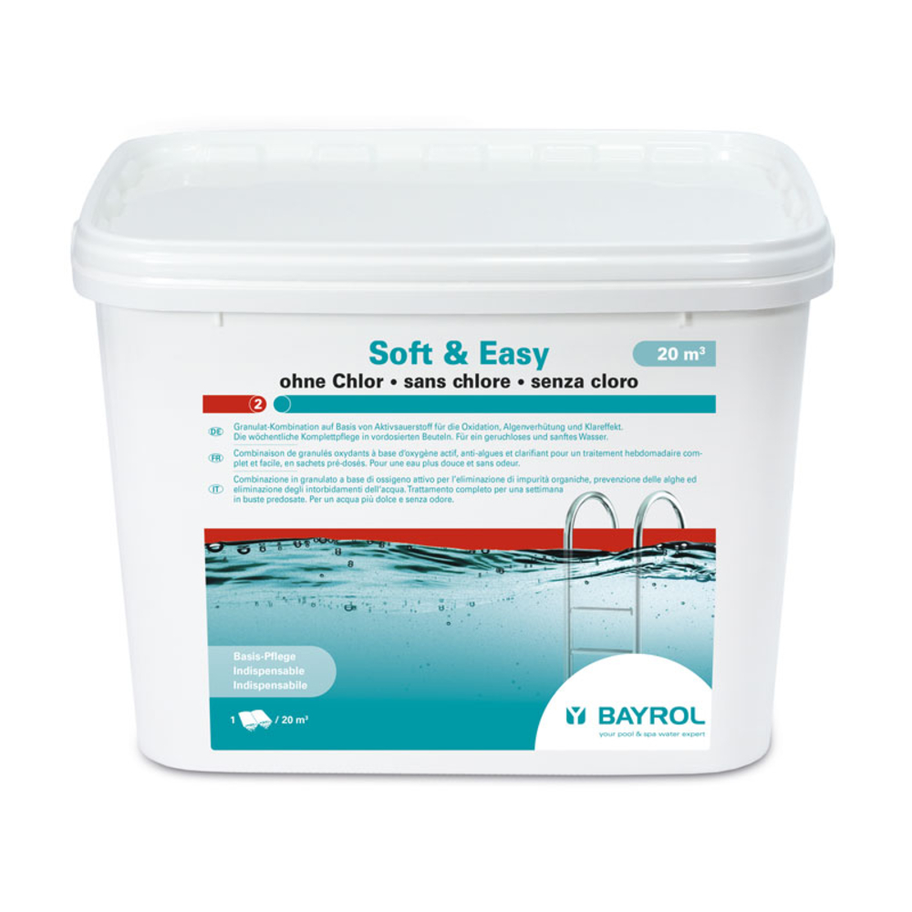 Soft & Easy, traitement sans chlore pour piscine jusqu'à 20m3 - 4. 48kg