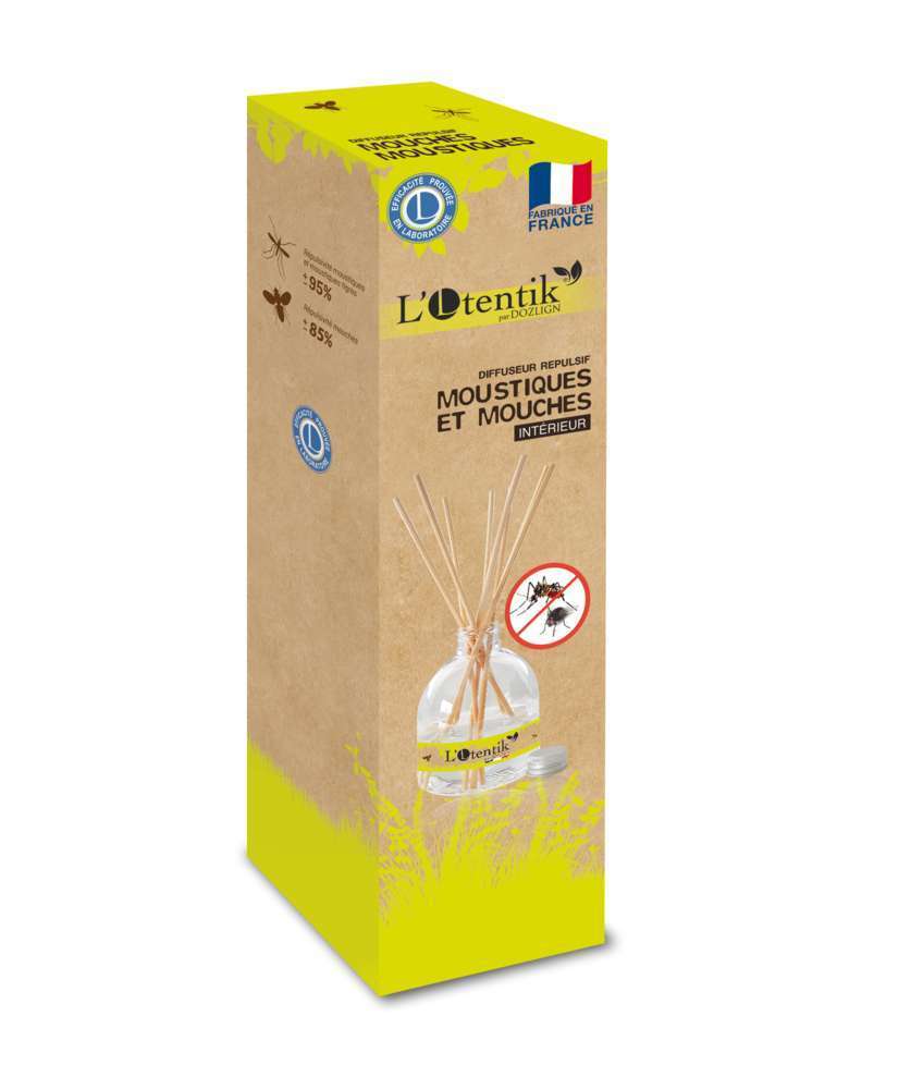 Diffuseur répulsif anti-moustiques et mouches 60ml tp19 - otentik