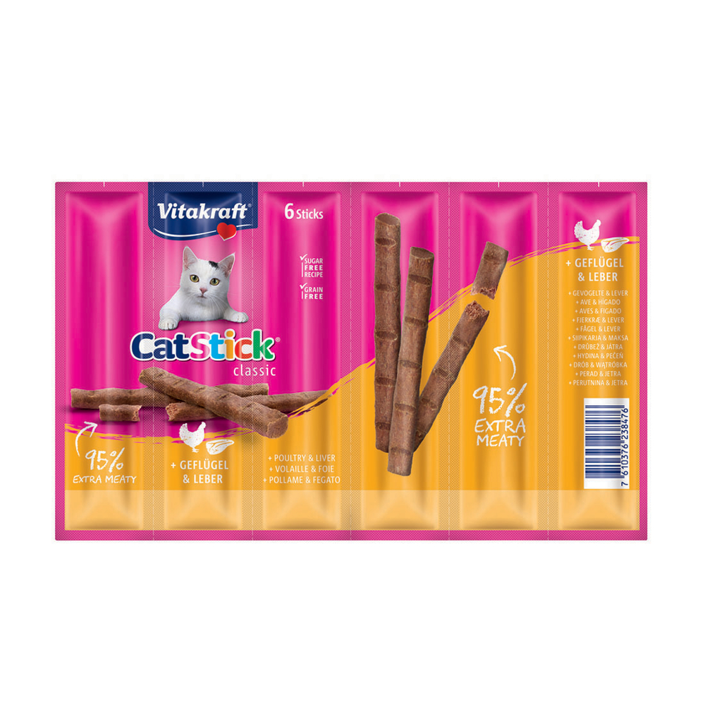 Stick mini volaille et foie x6 Chat