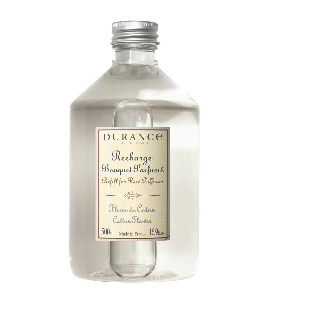 Recharge pour bouquet parfumé Fleur de Coton - flacon de 500 ml