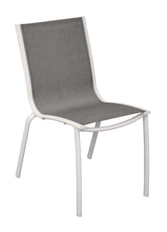 Chaise aluminium textilène linea (lot de 2)
