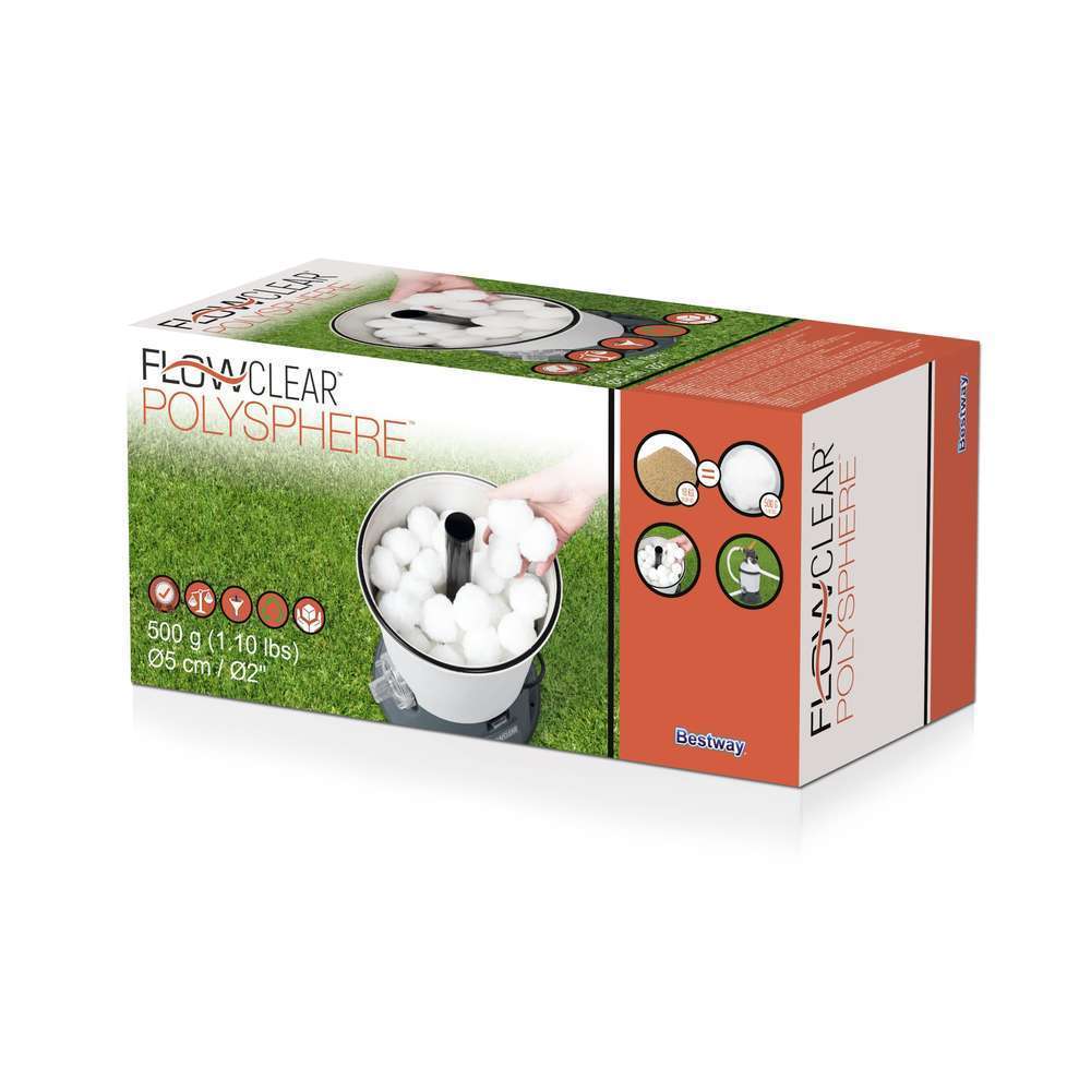 Polysphère Flowclear pour filtre à sable de piscine en PET - 500 g