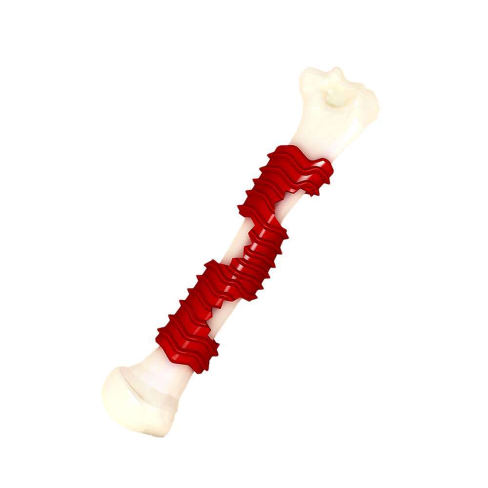 Jouet chien os nylon + caoutchouc dental T. L