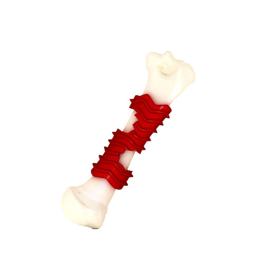Jouet chien os nylon + caoutchouc dental T. S