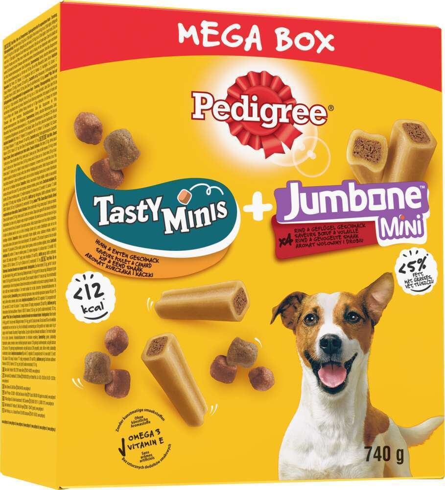 Pedigree Mega Box chien Tasty Minis + Jumbone Mini