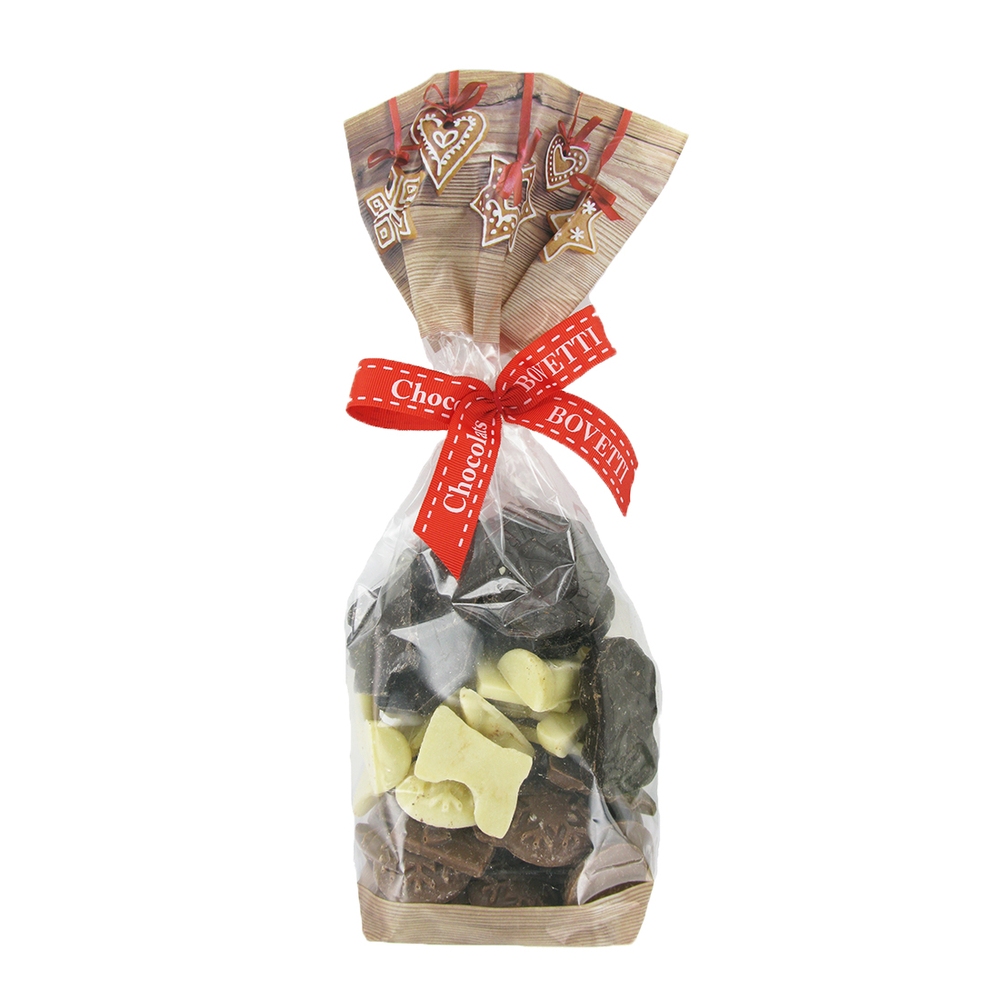 Assortiment de fritures de Noël - Chocolat noir, au lait & blanc 250g