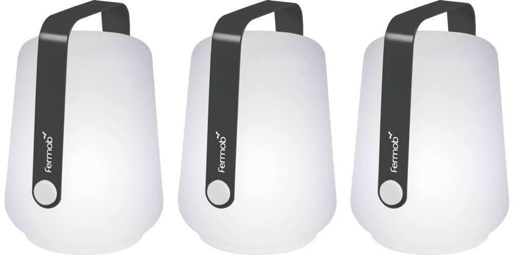 Lampe nomade Balad en plastique carbone H. 13,5xD. 10 cm - x 3