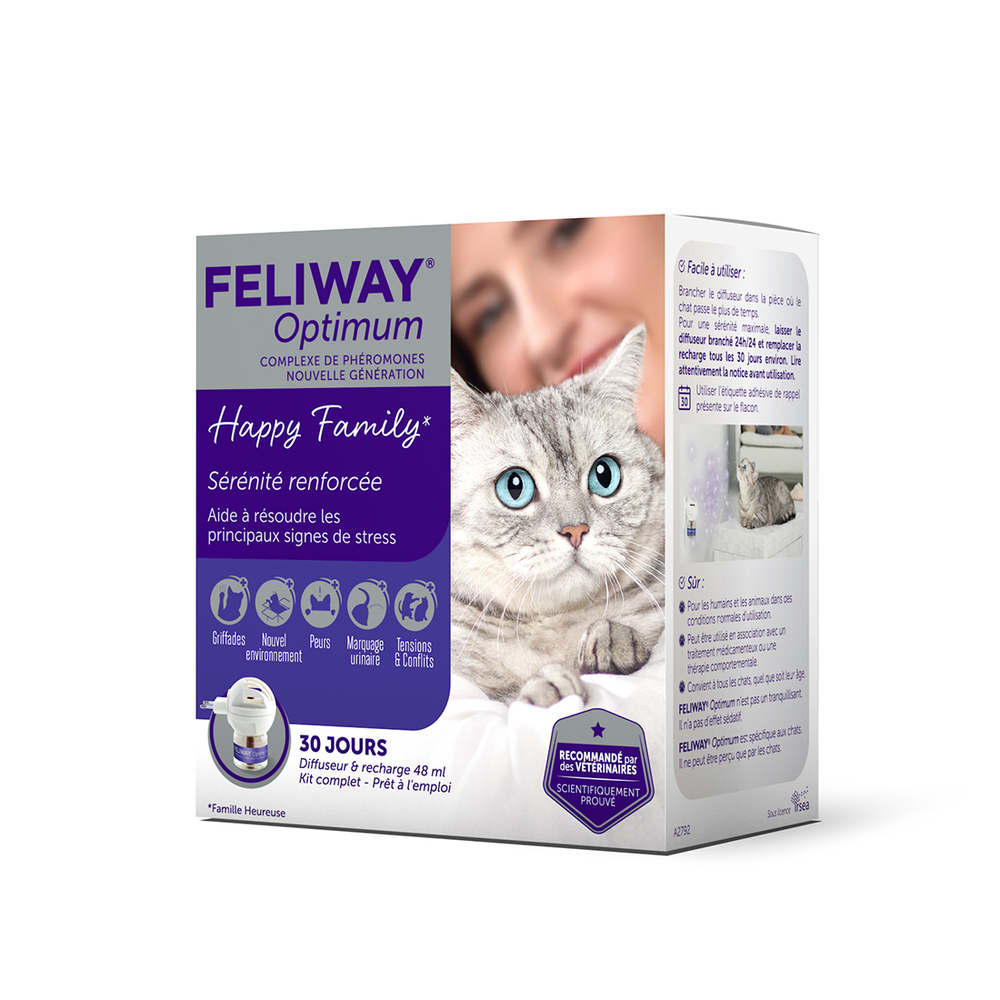 Feliway Optimum Kit complet (diffuseur + recharge 30 j )