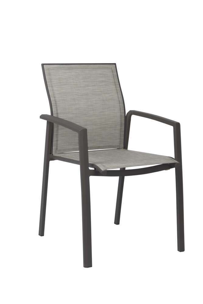 Fauteuil Kari Taupe Textilène Cachemire