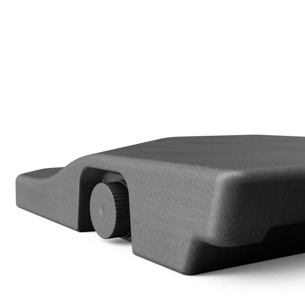 Dalle CLOVER en polyéthylène anthracite, 1/4 de pied de parasol