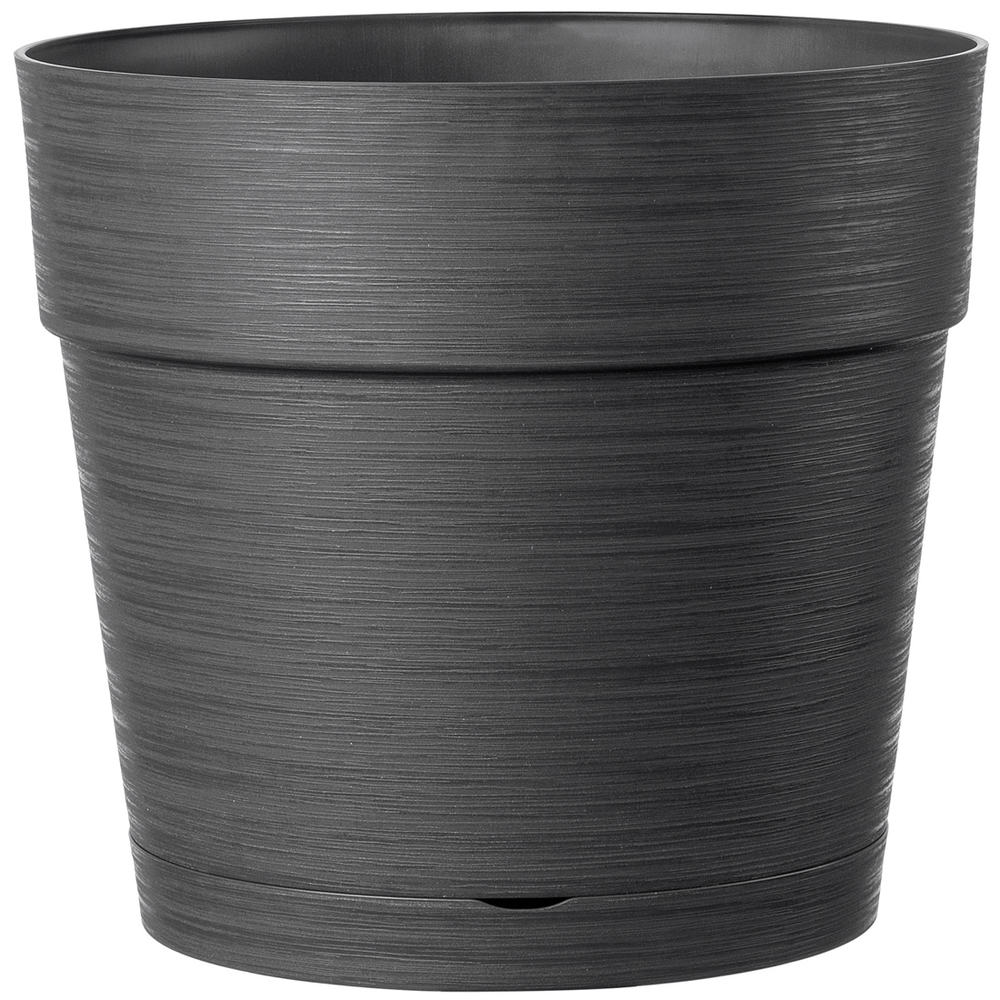 Pot Vaso Save R à réserve d'eau en plastique Anthracite Ø29cm