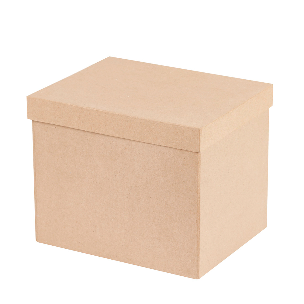 Boîte rectangle en papier maché