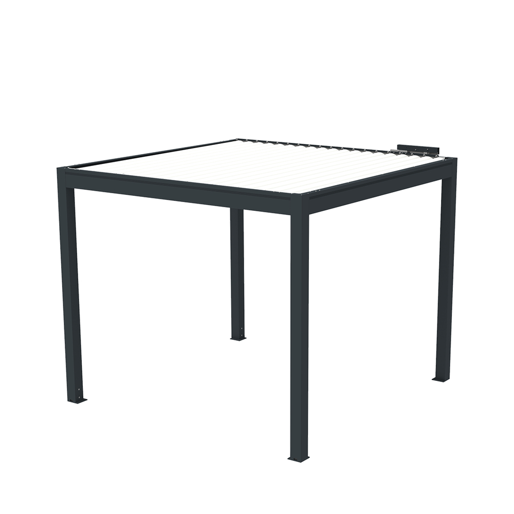 Pergola motorisée OUESSANT autoportante grise largeur 3m