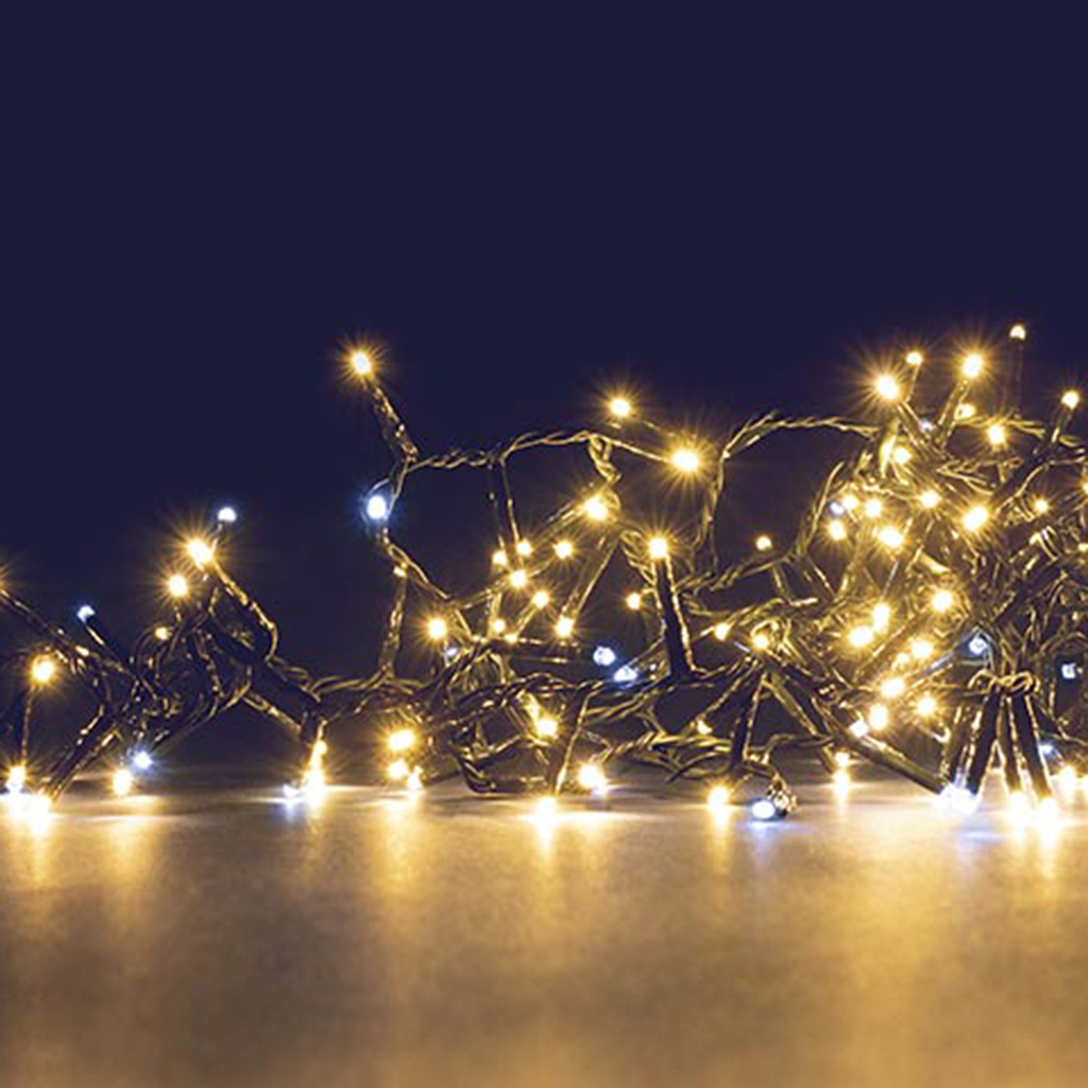 Guirlande lumineuse 'Flicker light' 800 led, blanc chaud et flash-18m