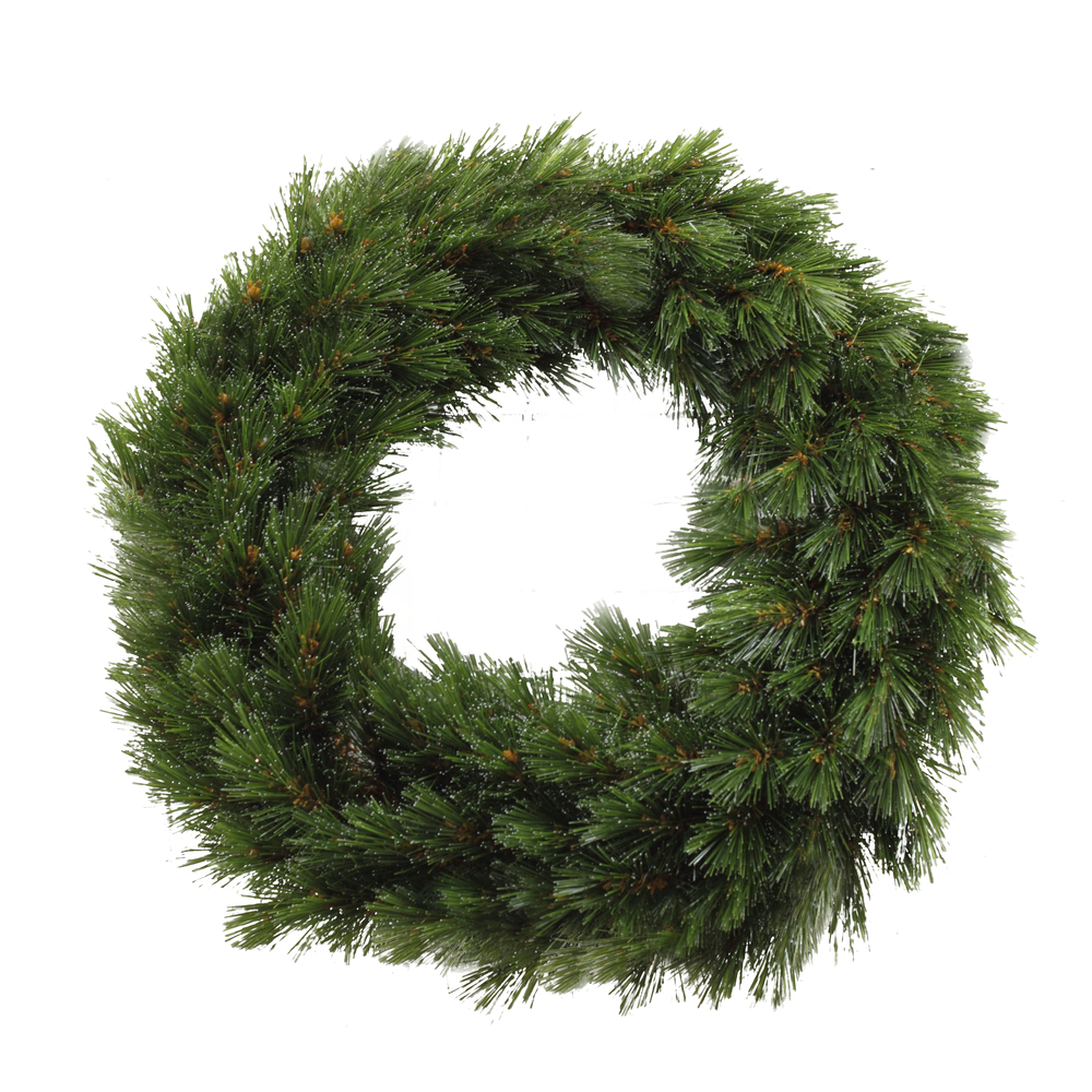 Couronne de Noël artificielle 'Forest Frosted', coloris vert - D. 60cm