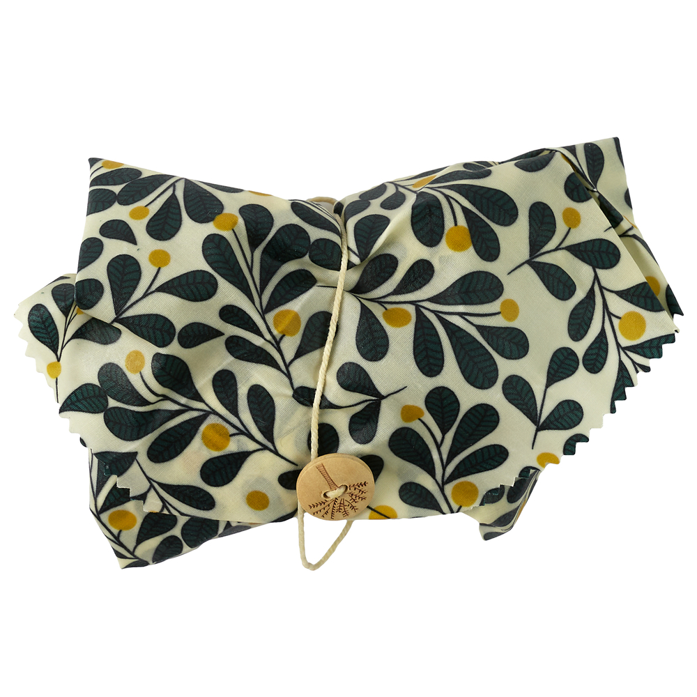 Emballage alimentaire cire d'abeille avec bouton