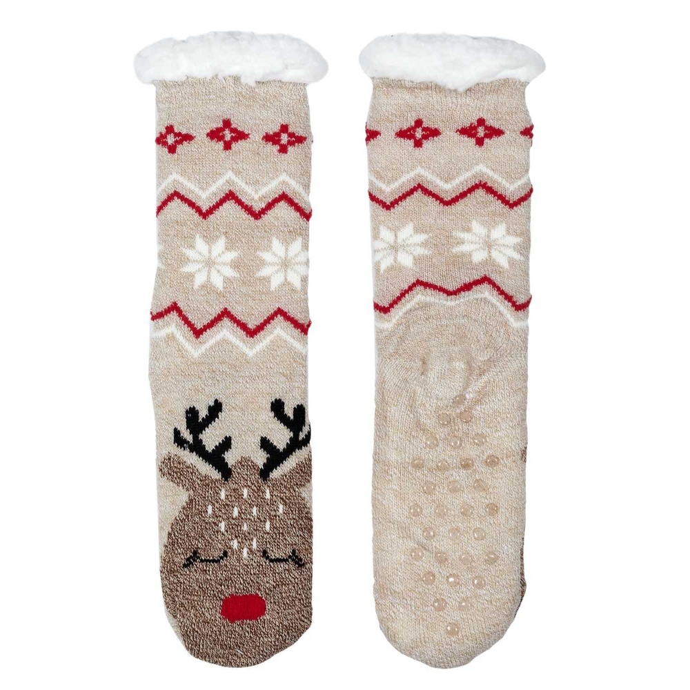 Chaussettes Sherpa renard et renne adulte