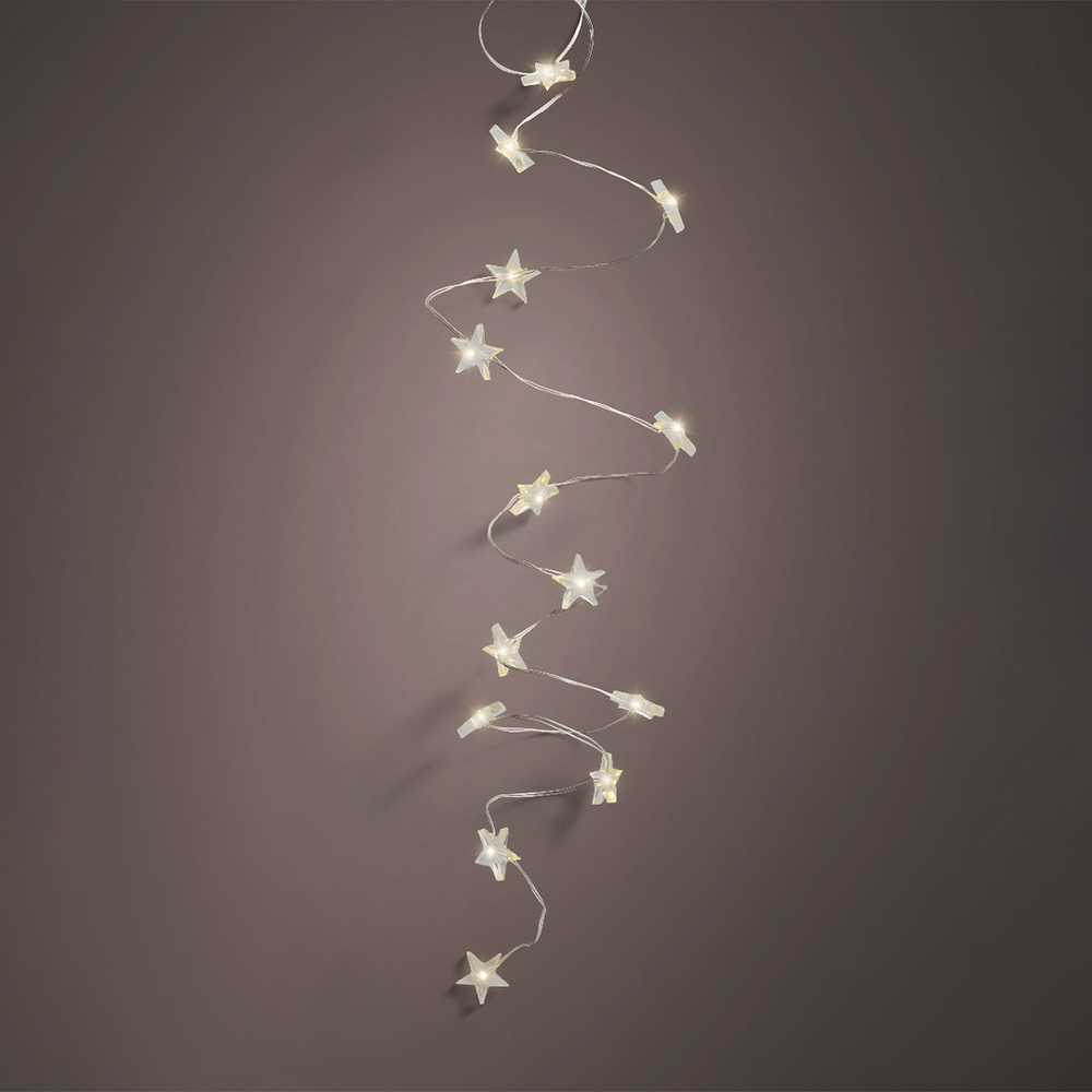 Guirlande lumineuse à piles 60 micro-led, blanc chaud - 2,95m