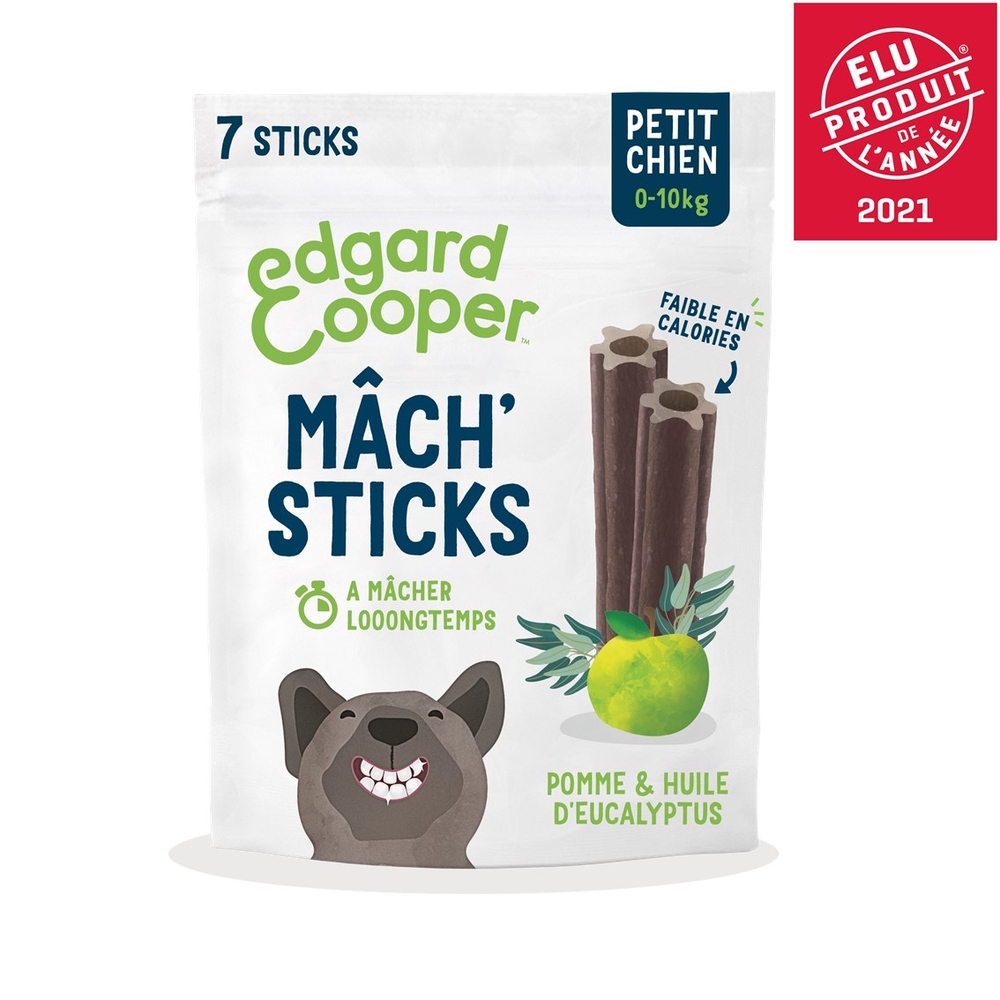 Edgard cooper - stick dentaire pomme & eucalyptus pour chien