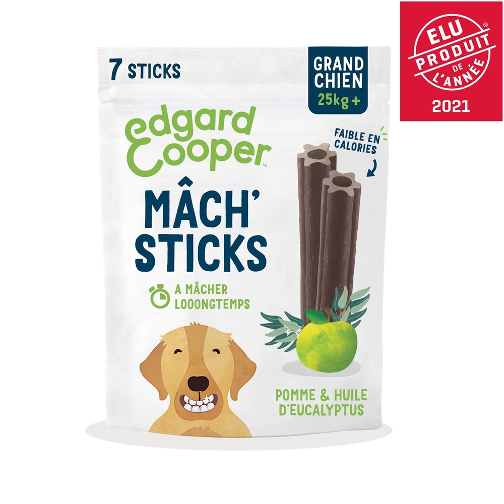 Edgard cooper - stick dentaire pomme & eucalyptus pour chien