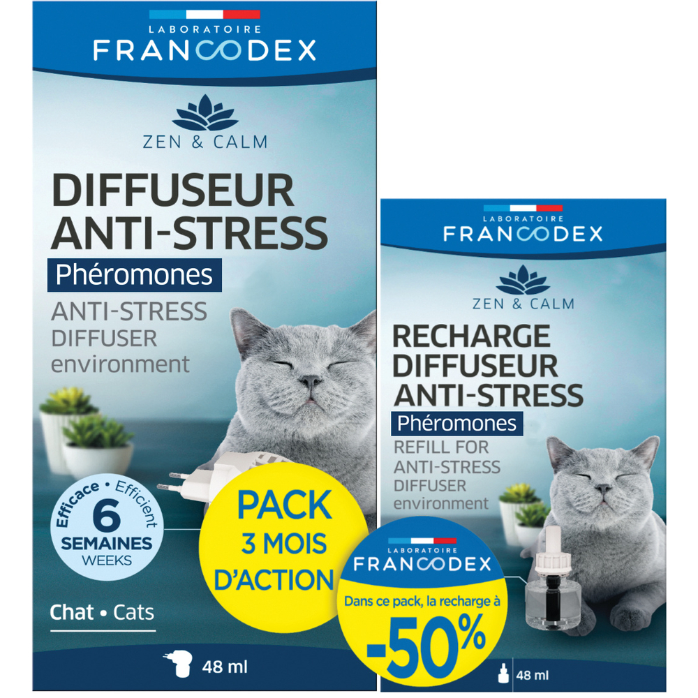 Pack Diffuseur Anti-Stress & Recharge Diffuseur AntiStress pour chat