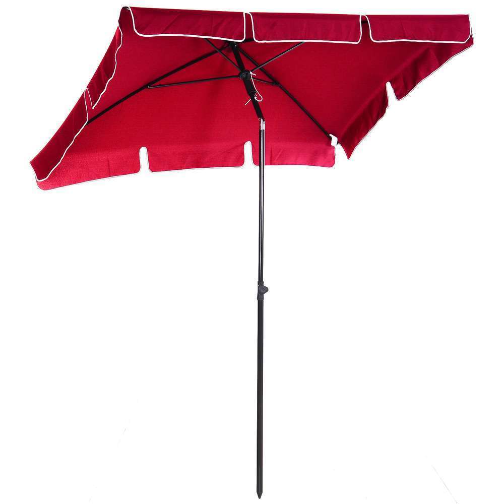 Parasol rectangulaire inclinable diamètre 2 m - 200x125x235cm