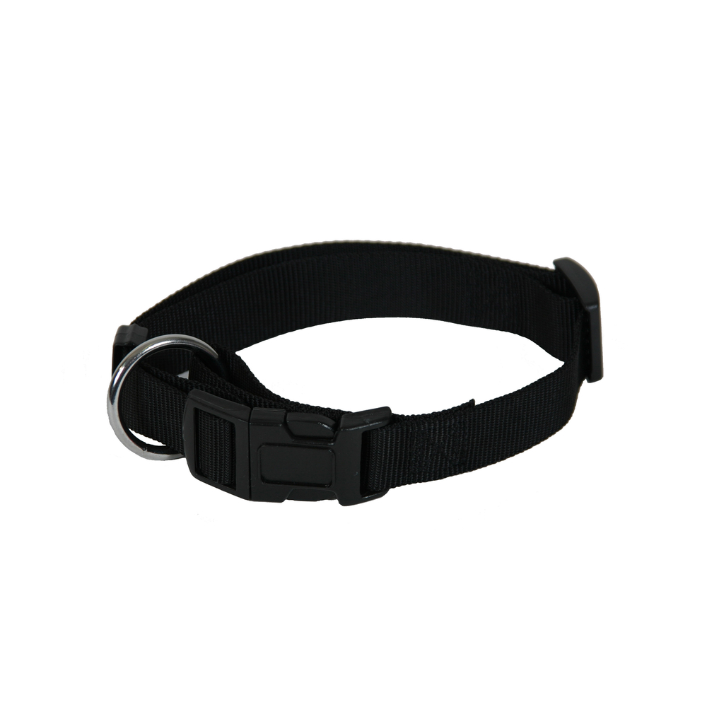 Collier réglable pour chien, coloris noir : 16-30/45cm