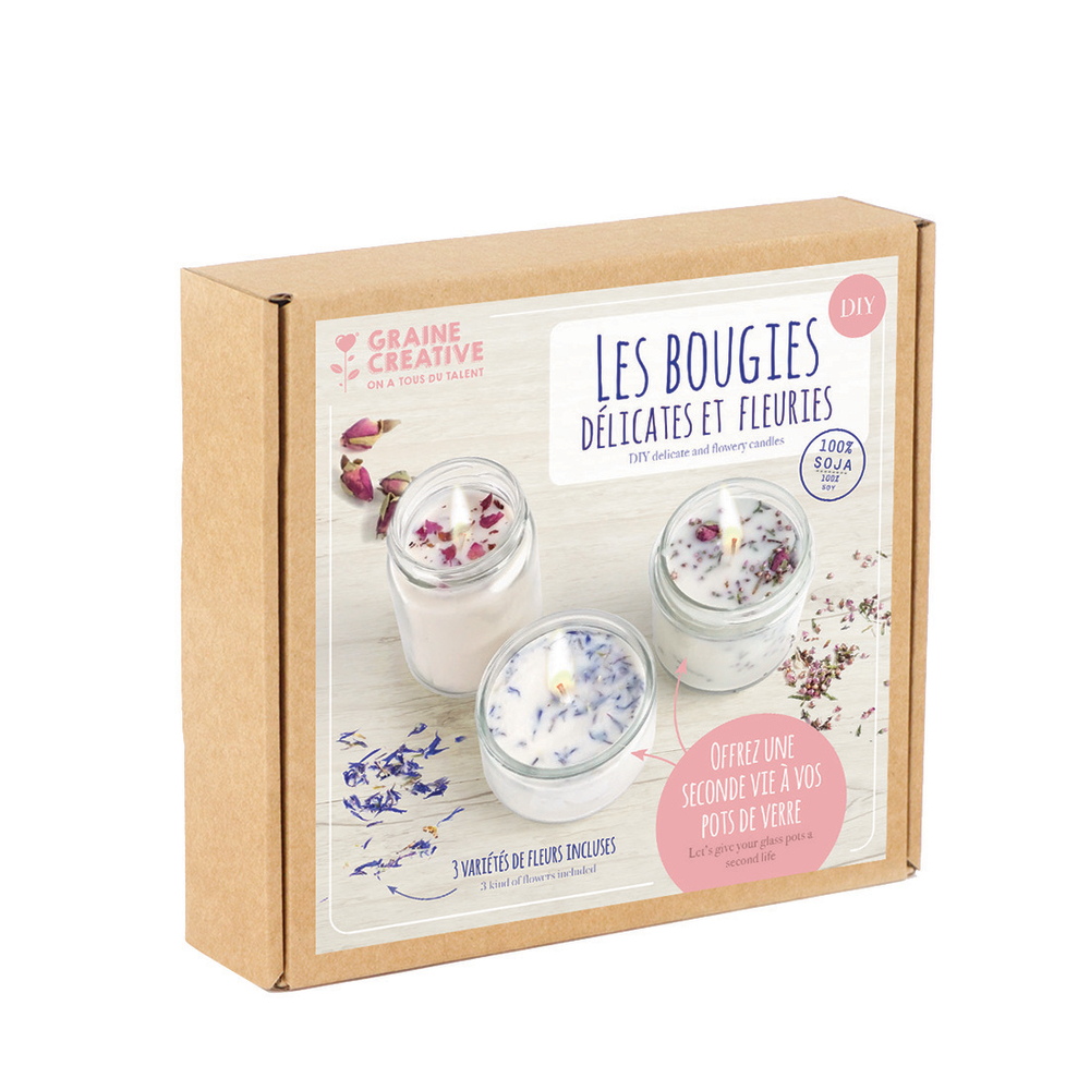 Coffret diy bougies fleuries
