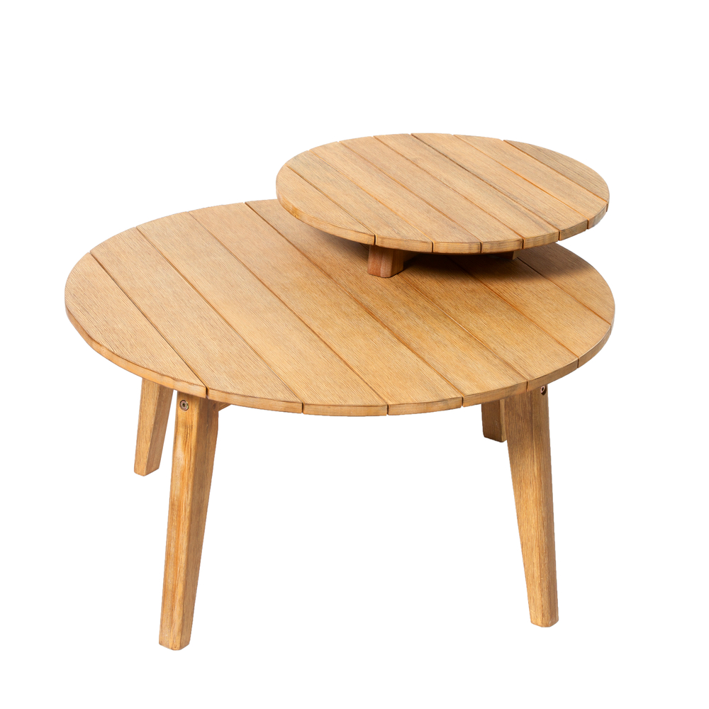 Table basse ronde d'extérieur MAYA en acacia