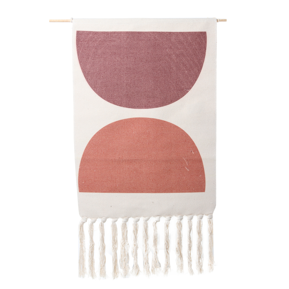 Décoration murale Alvina en tissu - L. 60 cm - 2 modèles différents