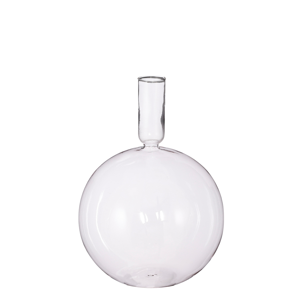 Soliflore en verre mauve clair Nisa - H. 21xD. 15cm