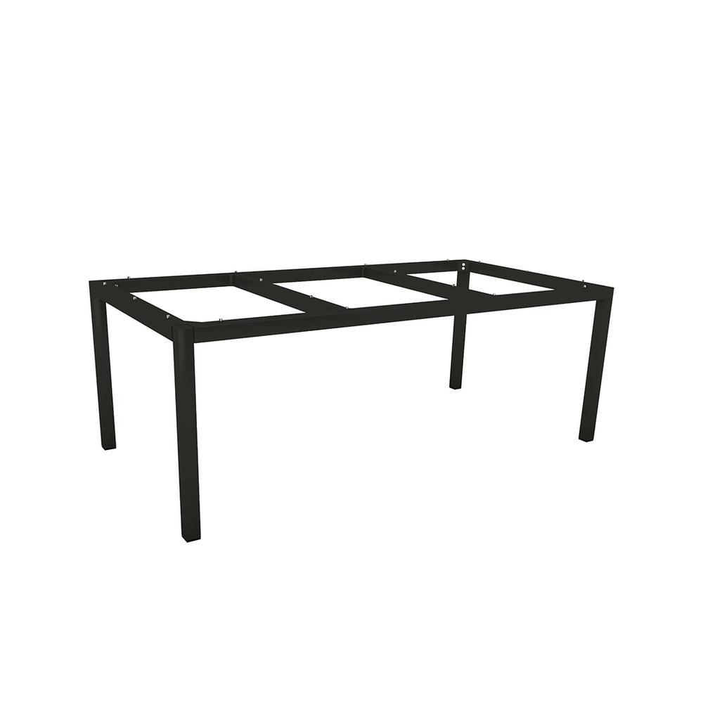 Pied de table : aluminium noir 200x100x73cm