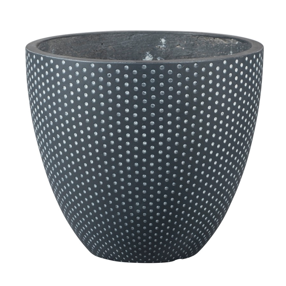 Pot fibre California 04Z noir - D. 27xH. 24cm