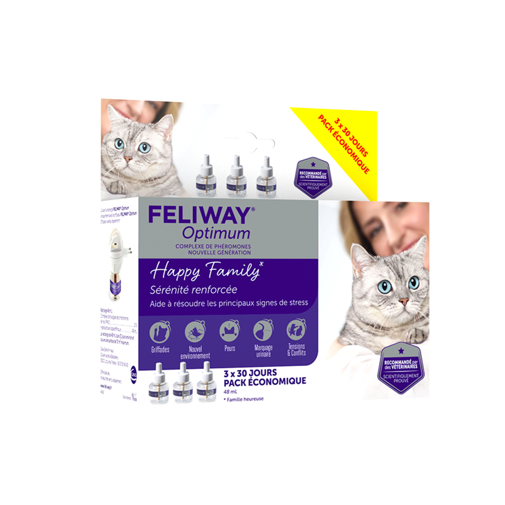 FELIWAY® Friends Recharge  Phéromones apaisantes pour chat - Pack 3  recharge 3X48ML - FELIWAY France