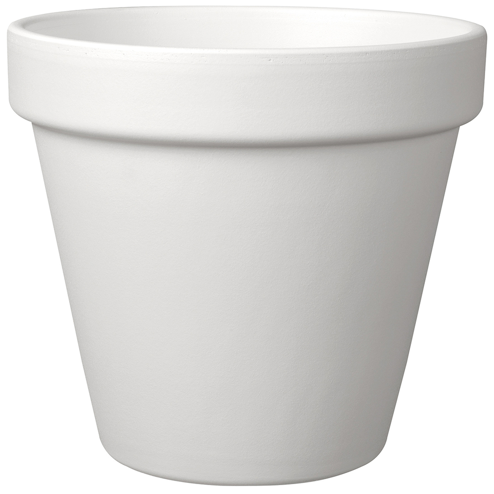 Pot Vaso Bigband en terre cuite émaillée Epoxy Talc - D. 15cm