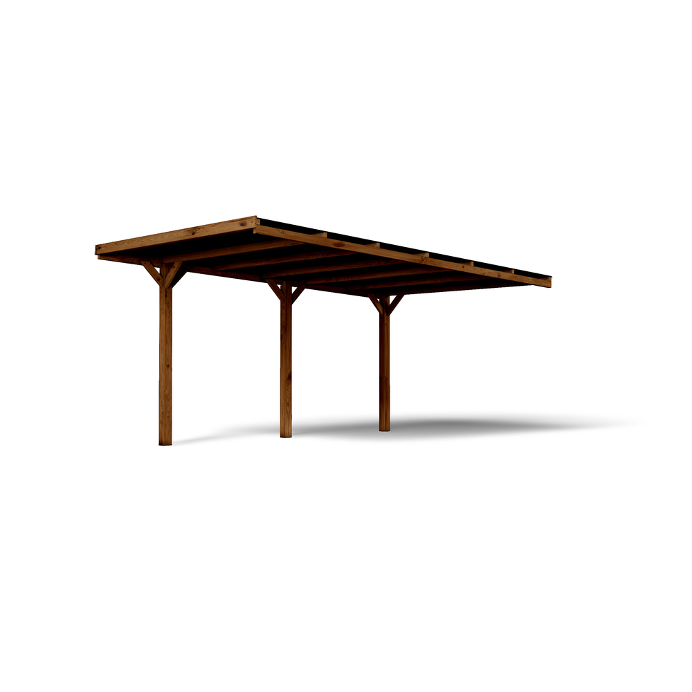 Carport victor adossable - 1 véhicule - 316x511cm - epaisseur 12x12mm