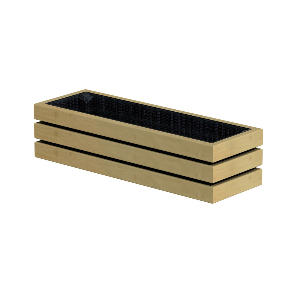 Bac à fleurs Mini garden en bois autoclave - L. 60xl. 20xH. 15cm