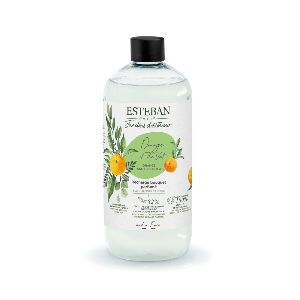 Recharge pour bouquet parfumé Orange et thé vert – 500 ml