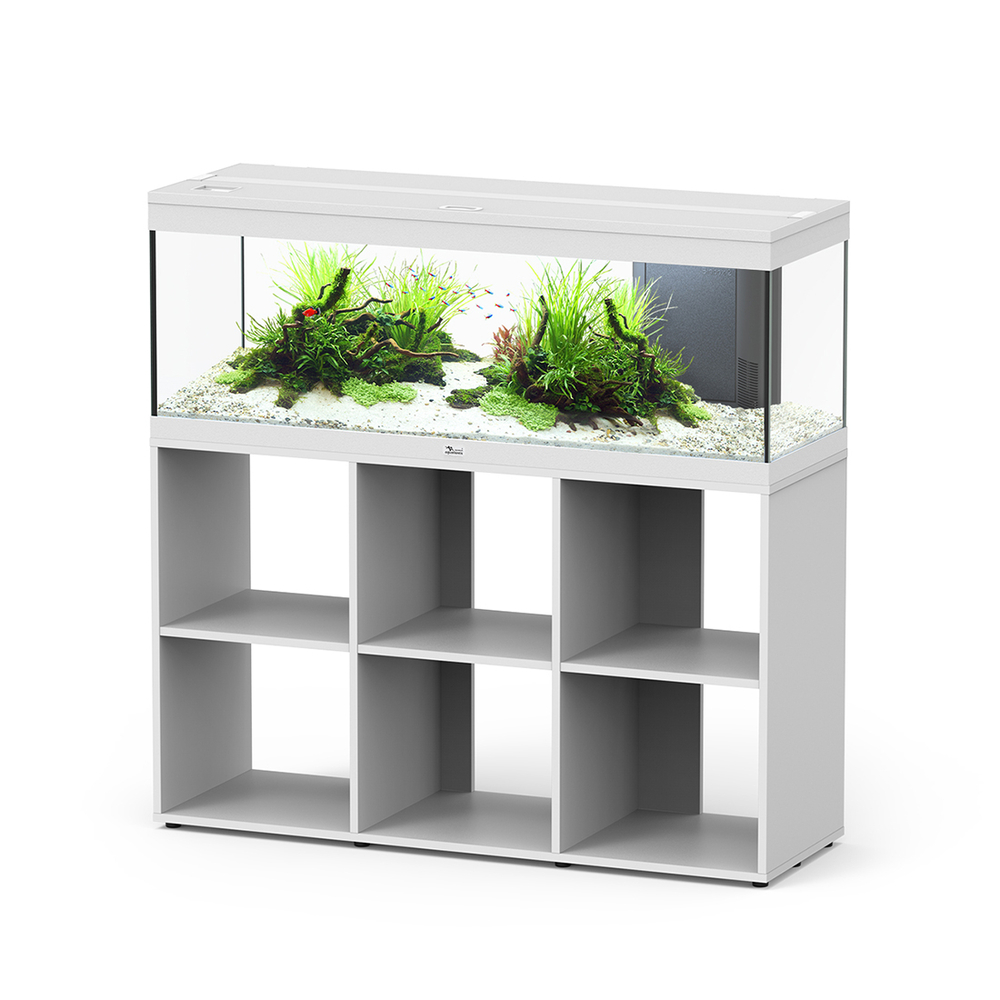 Meuble avec aquarium Prestige Standard 120 bois blanc 120,4x39,9x73 cm